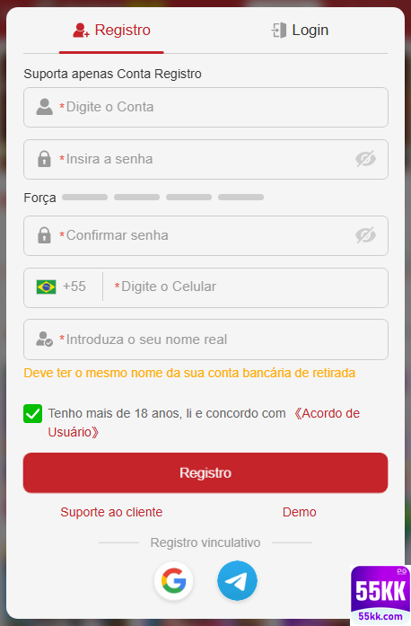 Experiência de Jogos 55kk.com